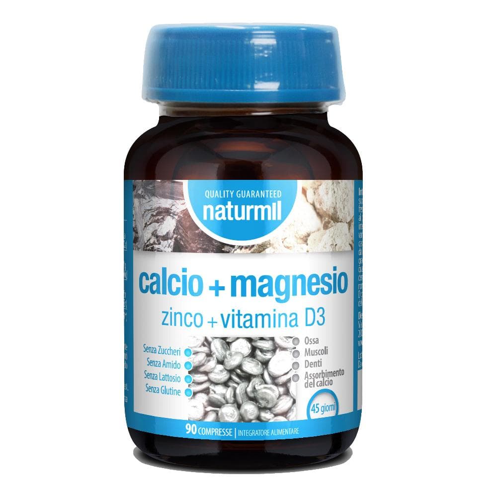 Dietmed Naturmil - Calcio + Magnesio + Zinco + Vitamina D3, 90 Compresse