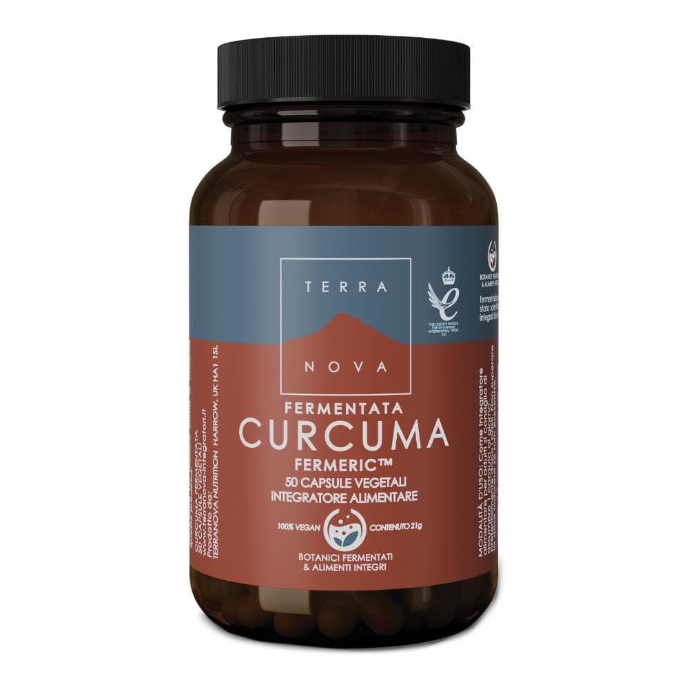 Terranova Botanica Tradizionale - Curcuma Fermentata Integratore, 50 Capsule