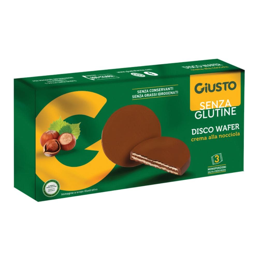 Giusto senza glutine disco wafer 3 pezzi da 30 g