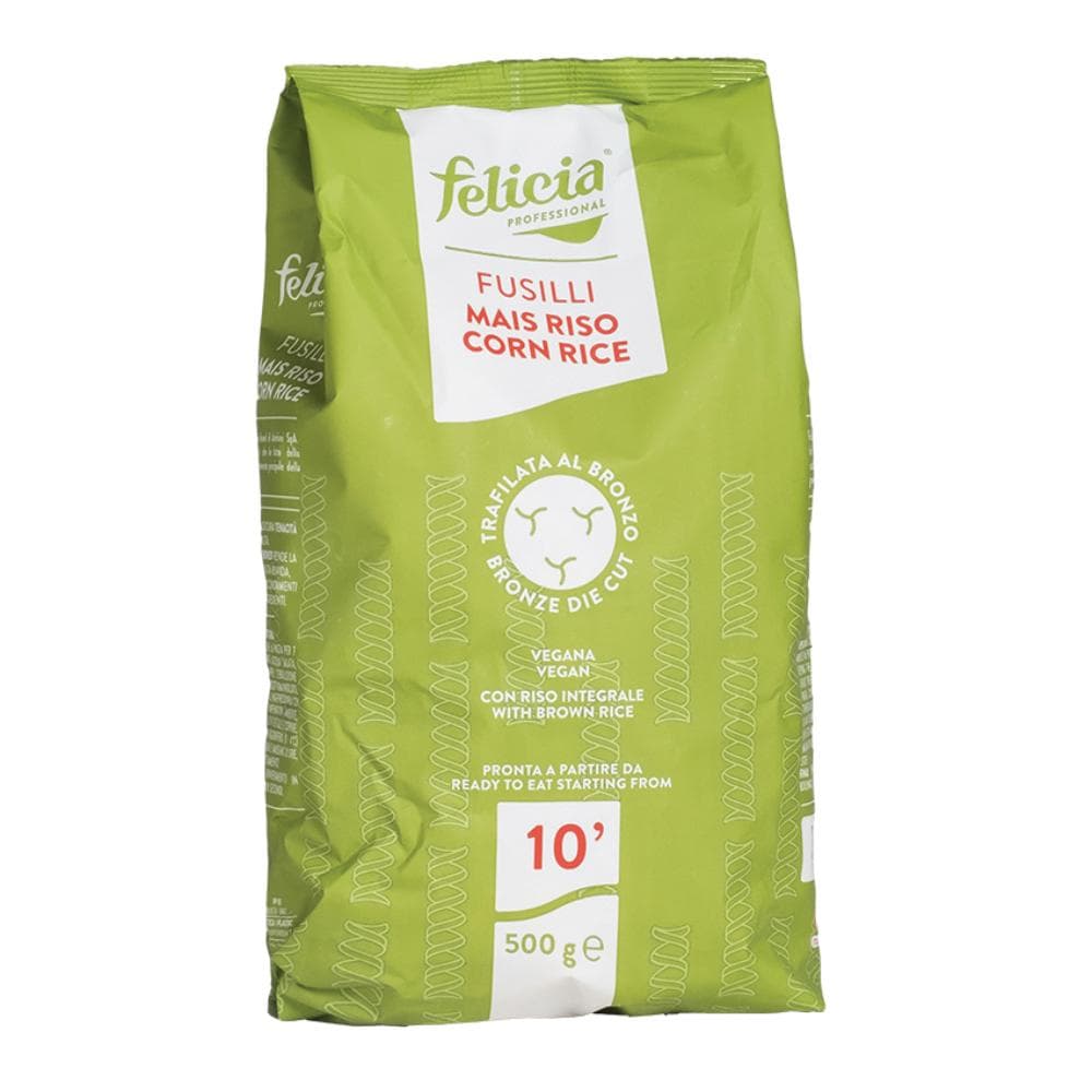 Felicia fusilli mais e riso 500 g - pasta senza glutine bio mais e riso