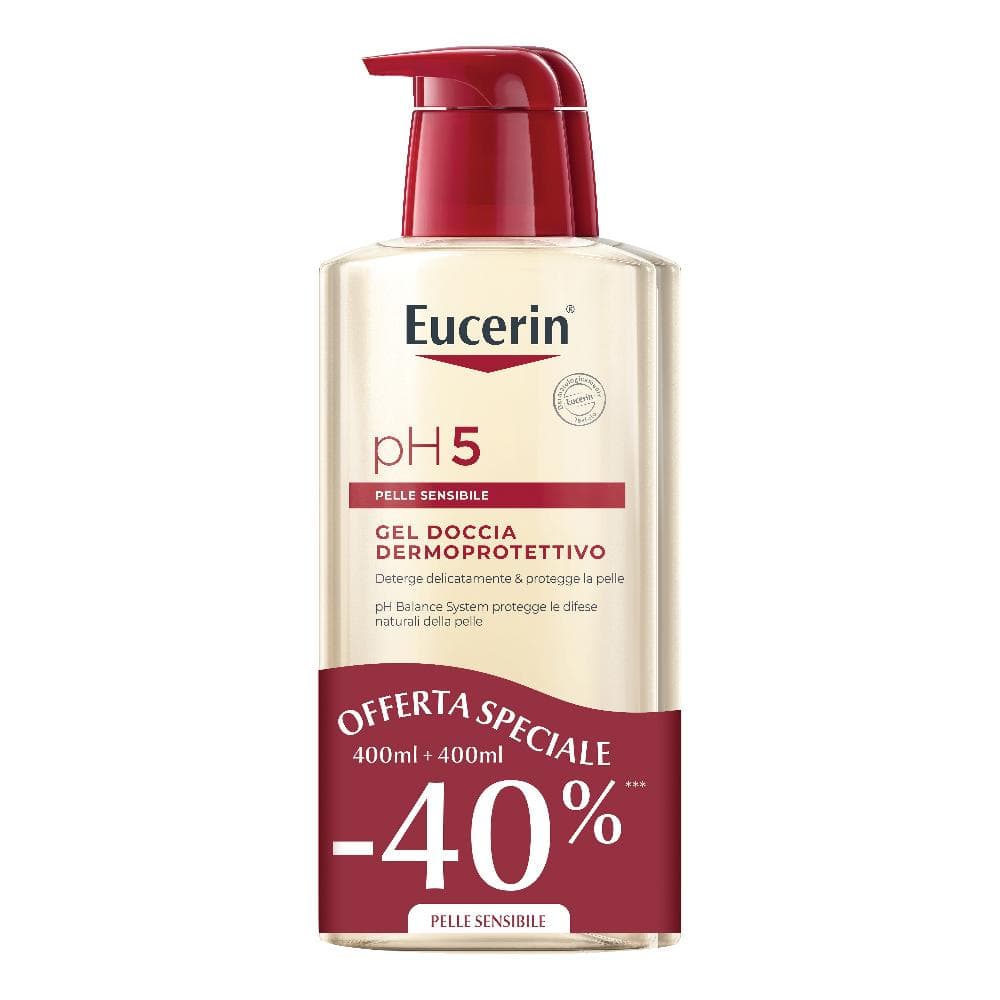 Eucerin pH5 Gel Doccia Dermoprotettivo Pelle Sensibile PROMO BIPACCO 2x400 ml
