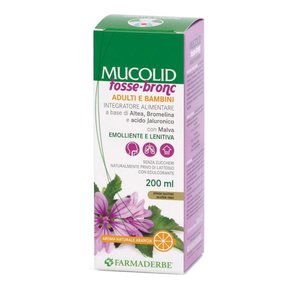 Farmaderbe Mucolid - Tosse Bronc Sciroppo Emolliente, 200ml