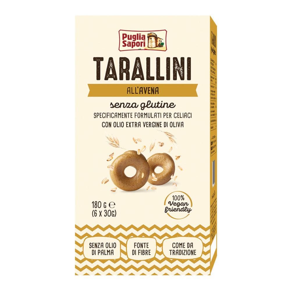 Puglia sapori tarallini all'avena 6 bustine da 30 g