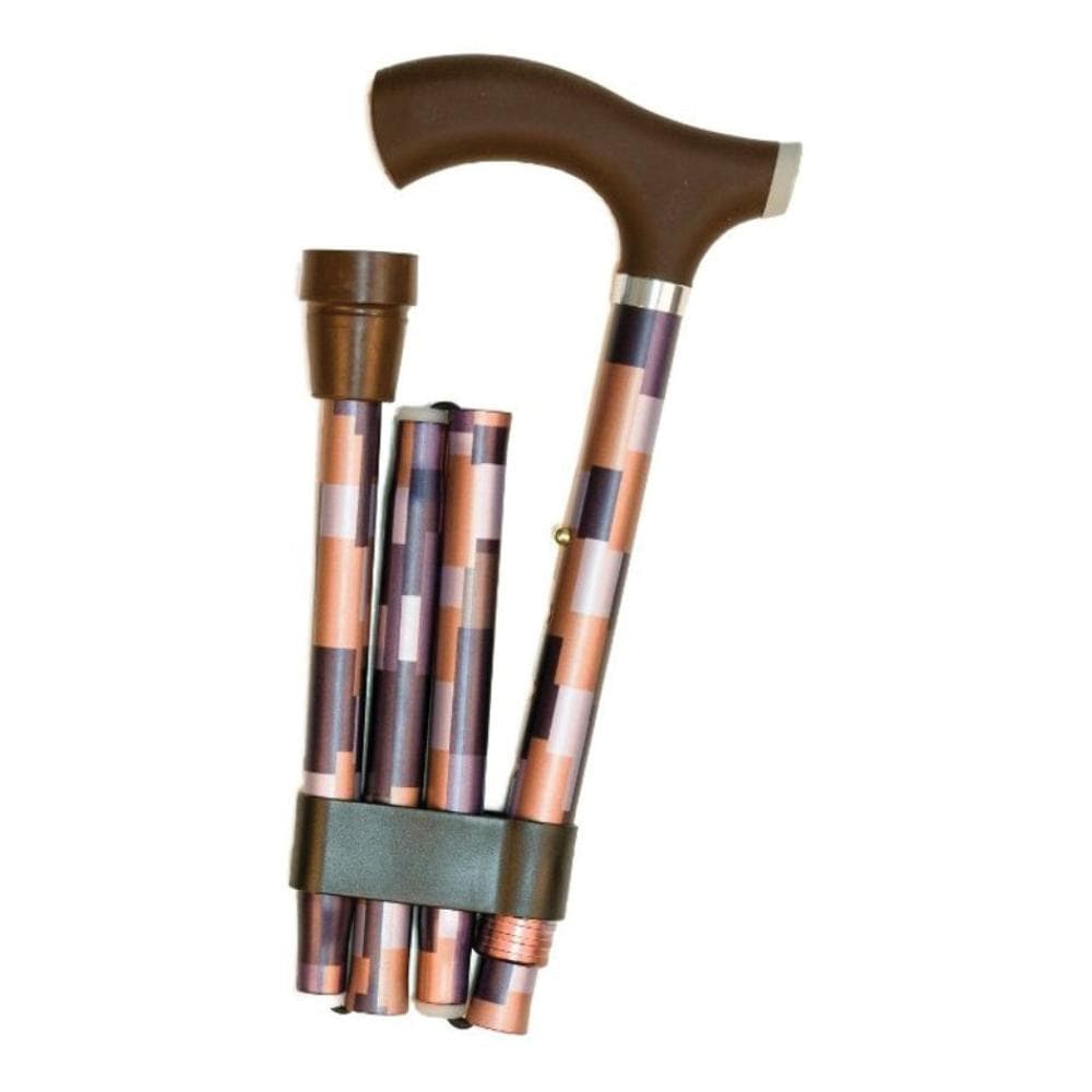 Bastone da passeggio pieghevole 4 parti impugnatura soft