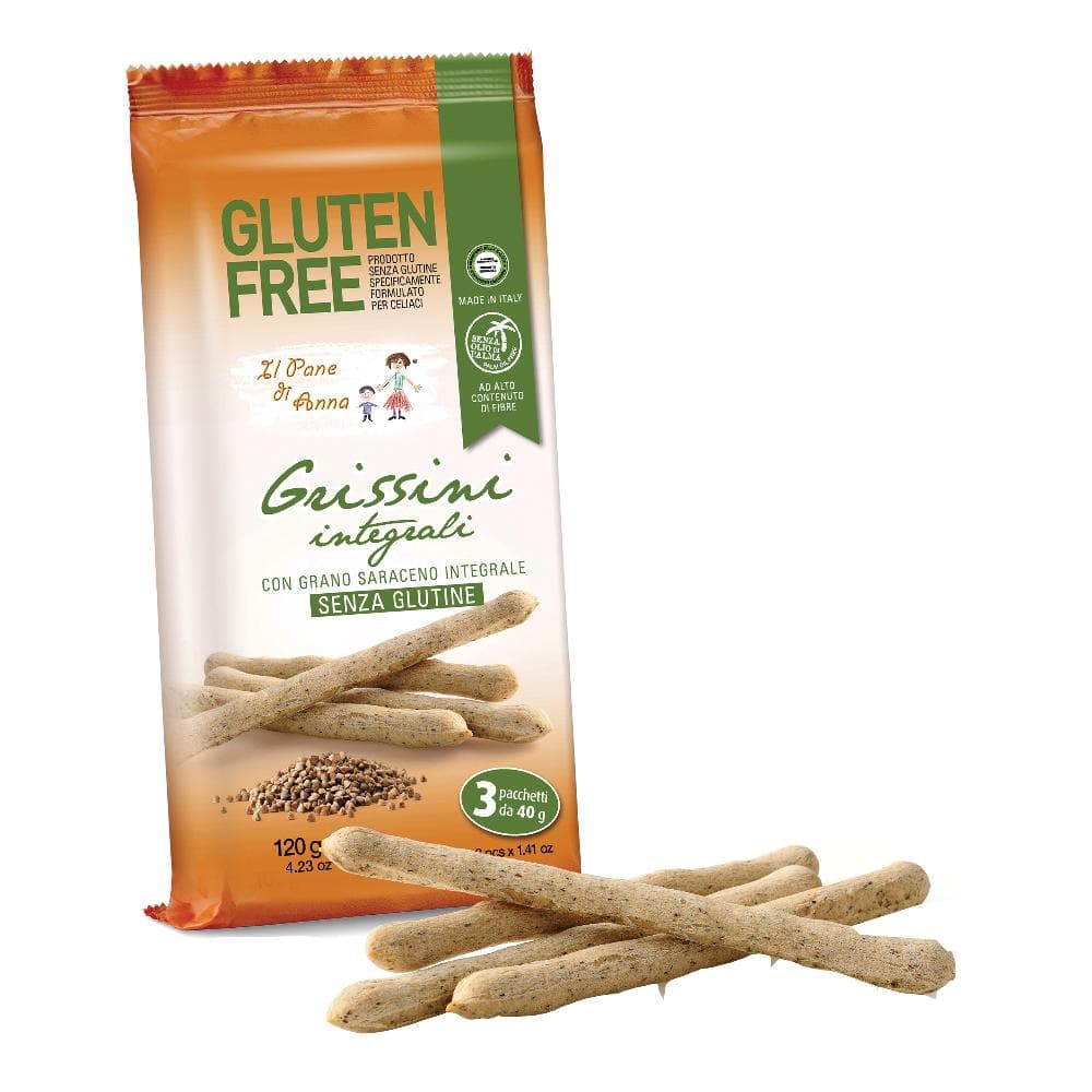 Il pane di anna grissini integrali senza latte 3 pezzi da 40 g