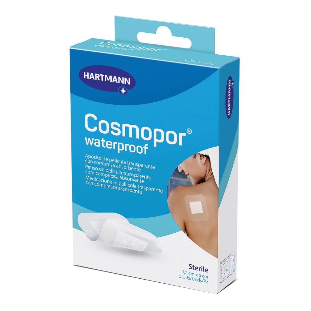 Cosmopor Waterproof Medicazione Adesiva Trasparente 7,2 X5 Cm 5 Pezzi