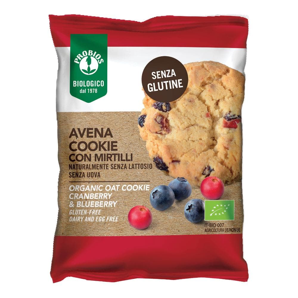 Probios Avena Cookie con Mirtilli Biscotti senza glutine 40 g