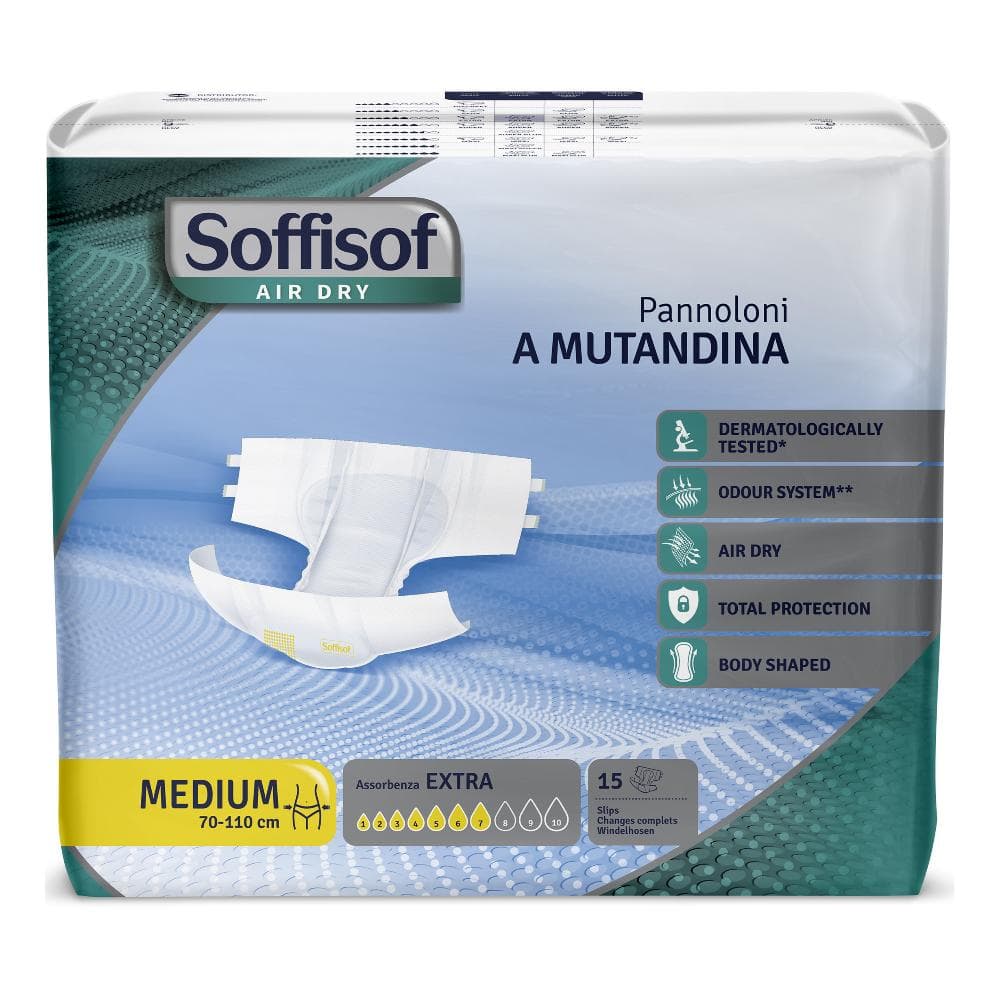 PANNOLINO MUTANDINA AIR DRY SOFFISOF EXTRA M 15 PEZZI