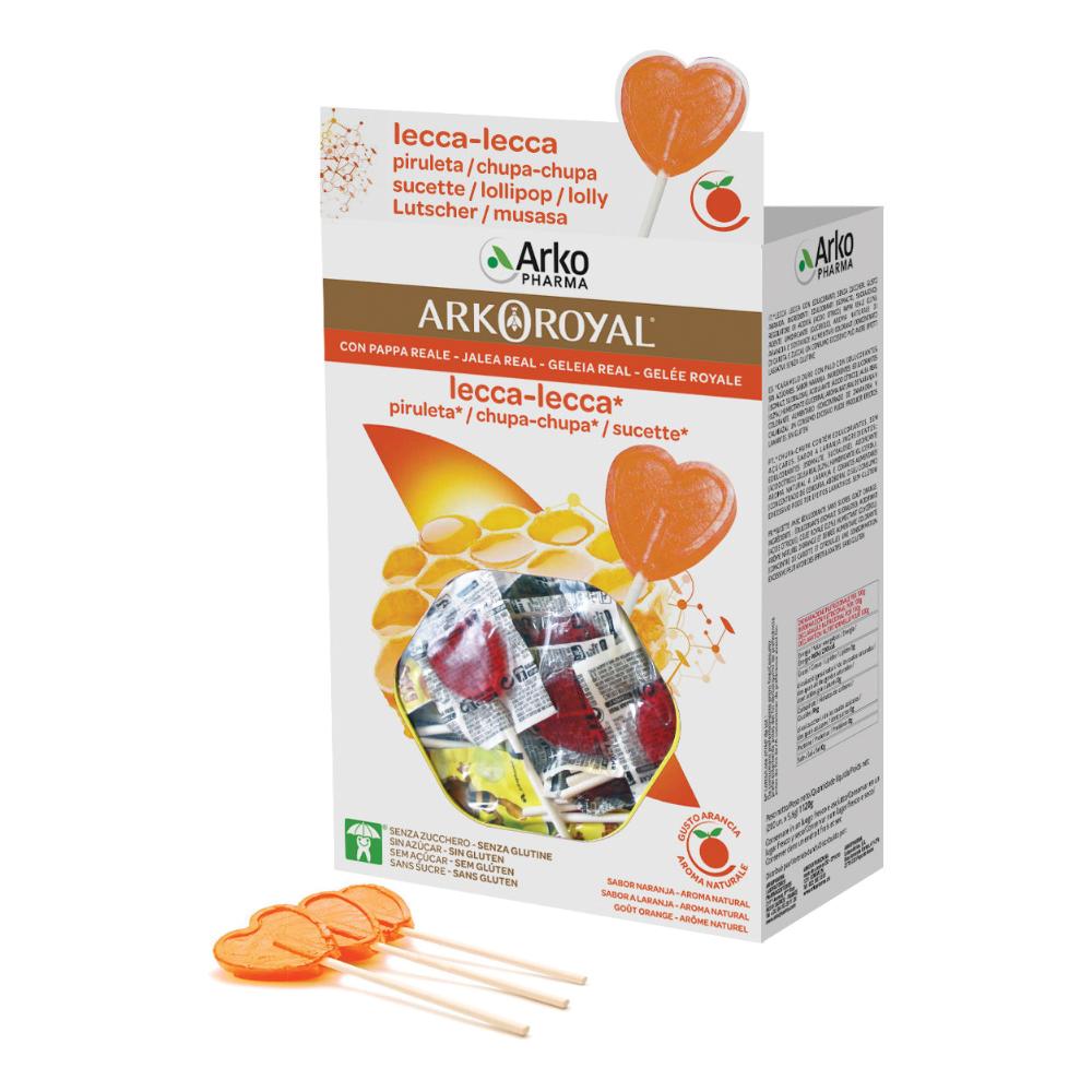 Arkopharma Arkoroyal - Lecca Lecca Ape Maia Pappa Reale gusto Arancia, 1pezzo
