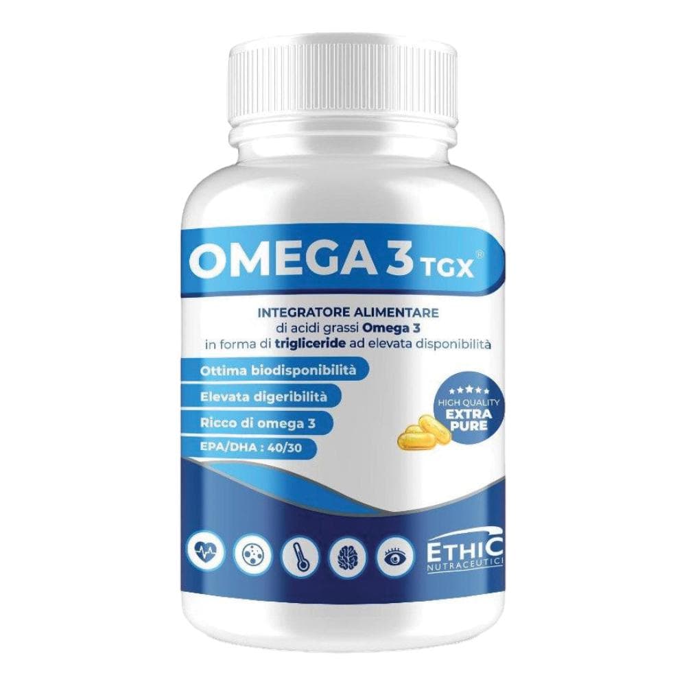 EthicSport Omega 3TGX Integratore di Acidi Grassi Omega 3, 60 Softgel