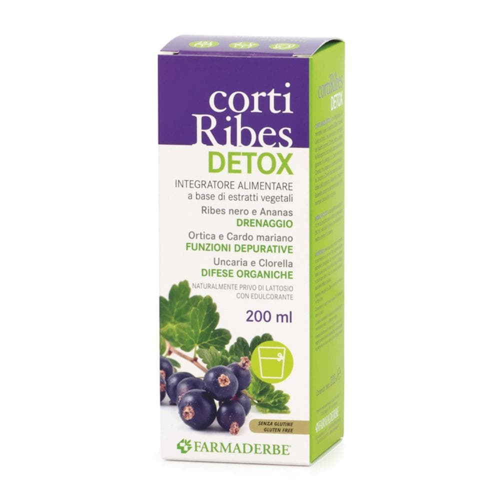 Farmaderbe Corti Ribes Detox Integratore Antiossidante Drenante Depurativo,200ml