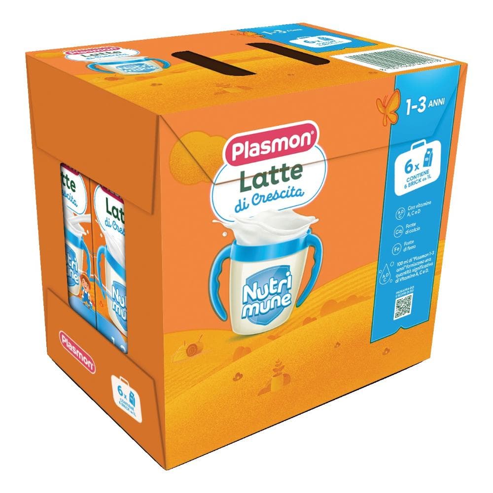 Plasmon latte di crescita nutrimune 1-3 anni 6x1 litro