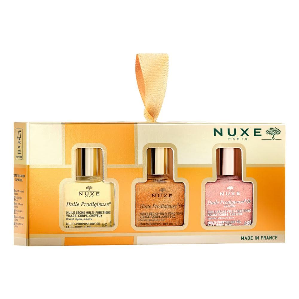 Nuxe Cofanetto Mini Huile Prodigieuse Classico 10ml + Or 10ml + Or Florale 10ml