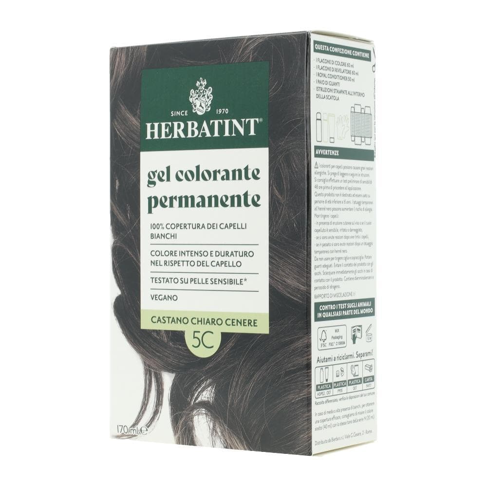 Herbatint Tintura Capelli Gel Permanente 5C Castano Chiaro Cenere 170 ml