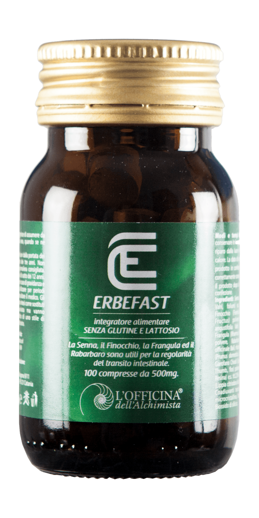 Erbefast integratore alimentare per utile per la regolarità intestinale - 100 Compresse