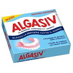Algasiv Cuscinetti Adesivi Inferiore Per Dentiera 15 Pezzi