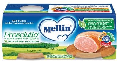 Mellin Omogeneizzato Di Prosciutto 2 x 80 g