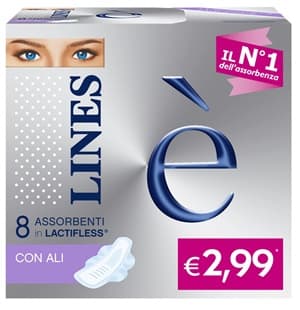 E' Assorbenti Con Ali - confezione da 8 assorbenti