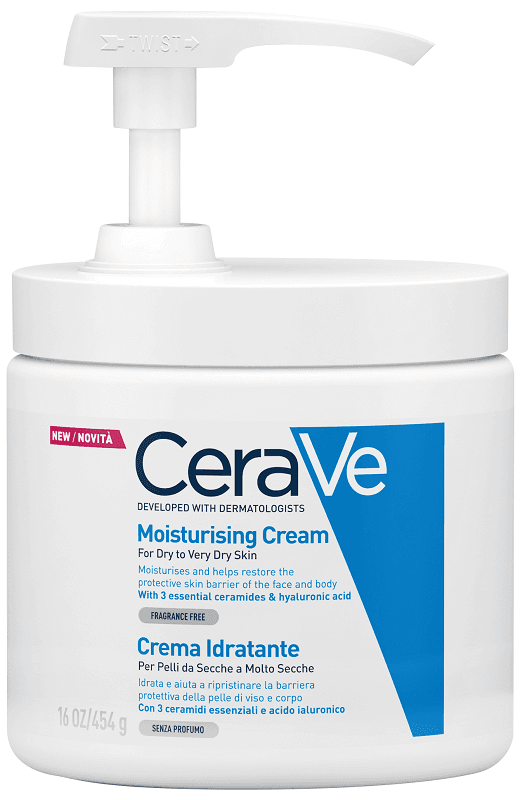 CeraVe Crema Corpo Idratante Pelle Molto Secca con Dispenser 454 g