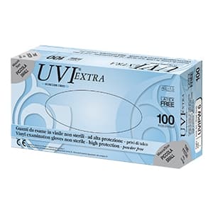 Gardening UVI Extra - Guanto monouso in Vinile Senza Talco Taglia M, 100 Guanti
