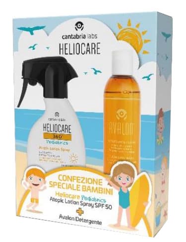 Heliocare 360 Pediatric Atopic Lotion SPF50 250 ml con Omaggio Heliocare Avalon Detergente 250 ml
