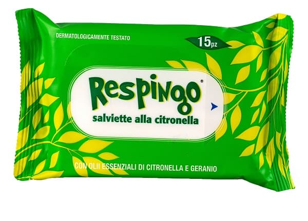 Sanifarma Respingo Salviette alla Citronella Allontana Insetti, 15 Pezzi