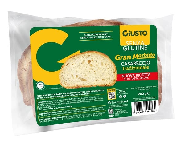 Giusto senza glutine gran morbido pane casareccio 200 g