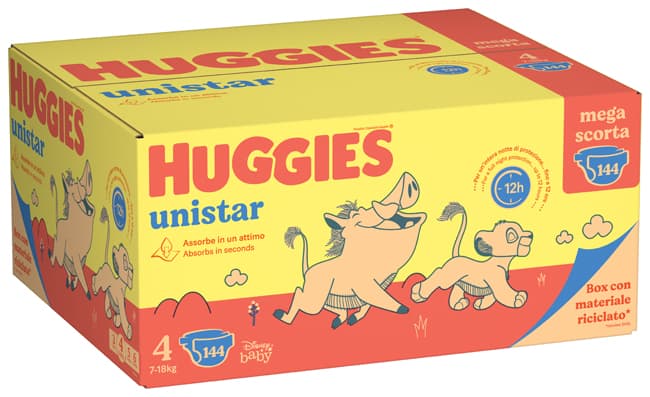 HUGGIES UNISTAR MEGA 4 144PZ