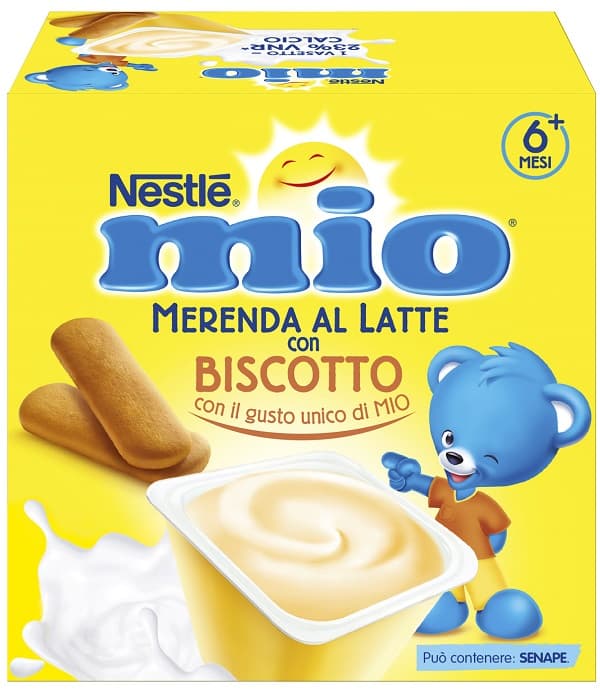 Mio merenda al latte biscotto 4 pezzi da 100 g