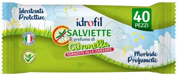 Idrofil Salviettine Citronella 40 Pezzi
