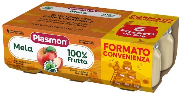 Plasmon omogeneizzato mela 6x80g 4mesi+