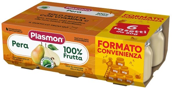 Plasmon omogeneizzato pera 6x80g 4mesi+