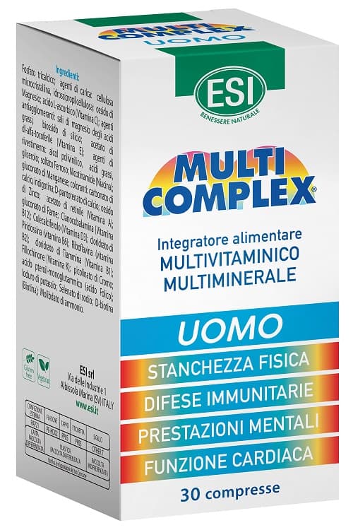 Esi Multicomplex Uomo Integratore Multivitaminico e Multiminerale 30 compresse