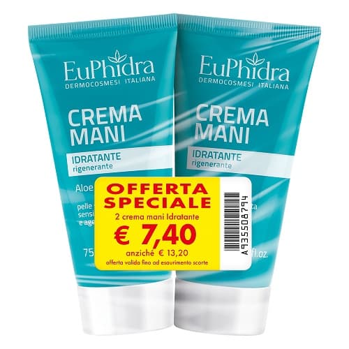 Euphidra abb crema mani idratante pelle sensibile promo 2 pezzi