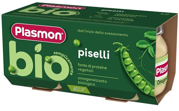 Plasmon bio omogeneizzato piselli 2 pezzi