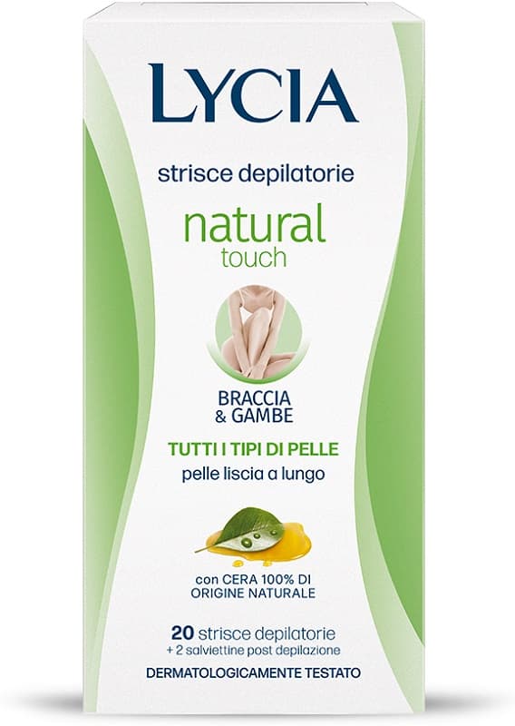 Lycia Natural Touch Strisce Depilatorie Braccia E Gambe 20 Pezzi