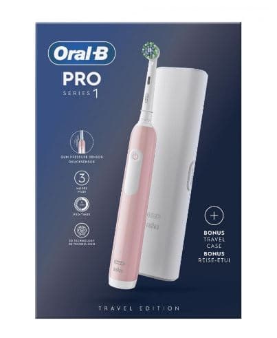 Oral-B PRO Series 1 Spazzolino Elettrico Rosa + 1 Testina di Ricambio + Custodia