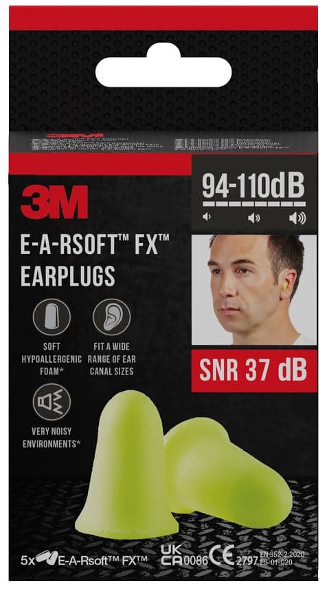 3 M Inserti Auricolari Morbidi Earsoft Fx 5 Paia
