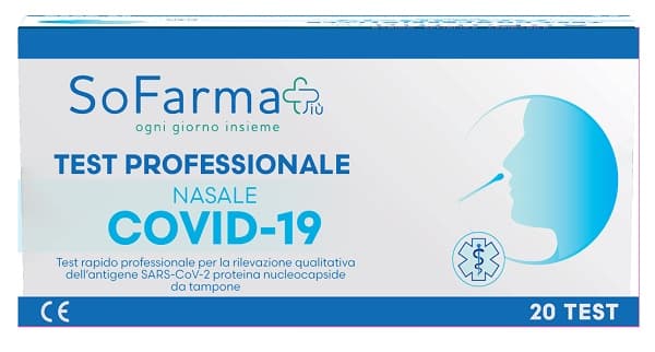 Test Antigenico Rapido Covid 19 Sofarmapiu' Nasale Rilevazione Qualitativa Antigeni Sars Cov 2 In Tamponi Nasali 20 Pezzi Uso Professionale