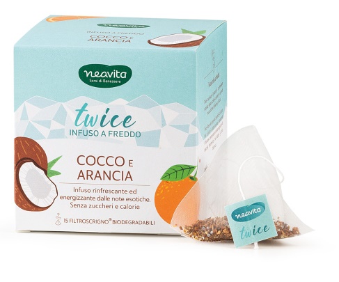 Neavita Twice - Infuso a Freddo Cocco e Arancia, 15 Filtroscrigno