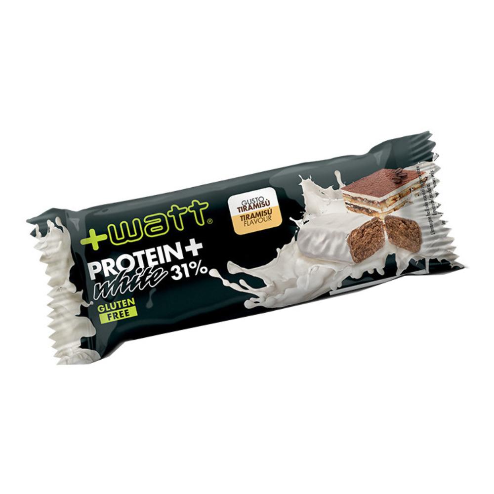 +Watt Protein+ White Barretta Proteica Gusto Tiramisù con Glassa di Latte, 40g