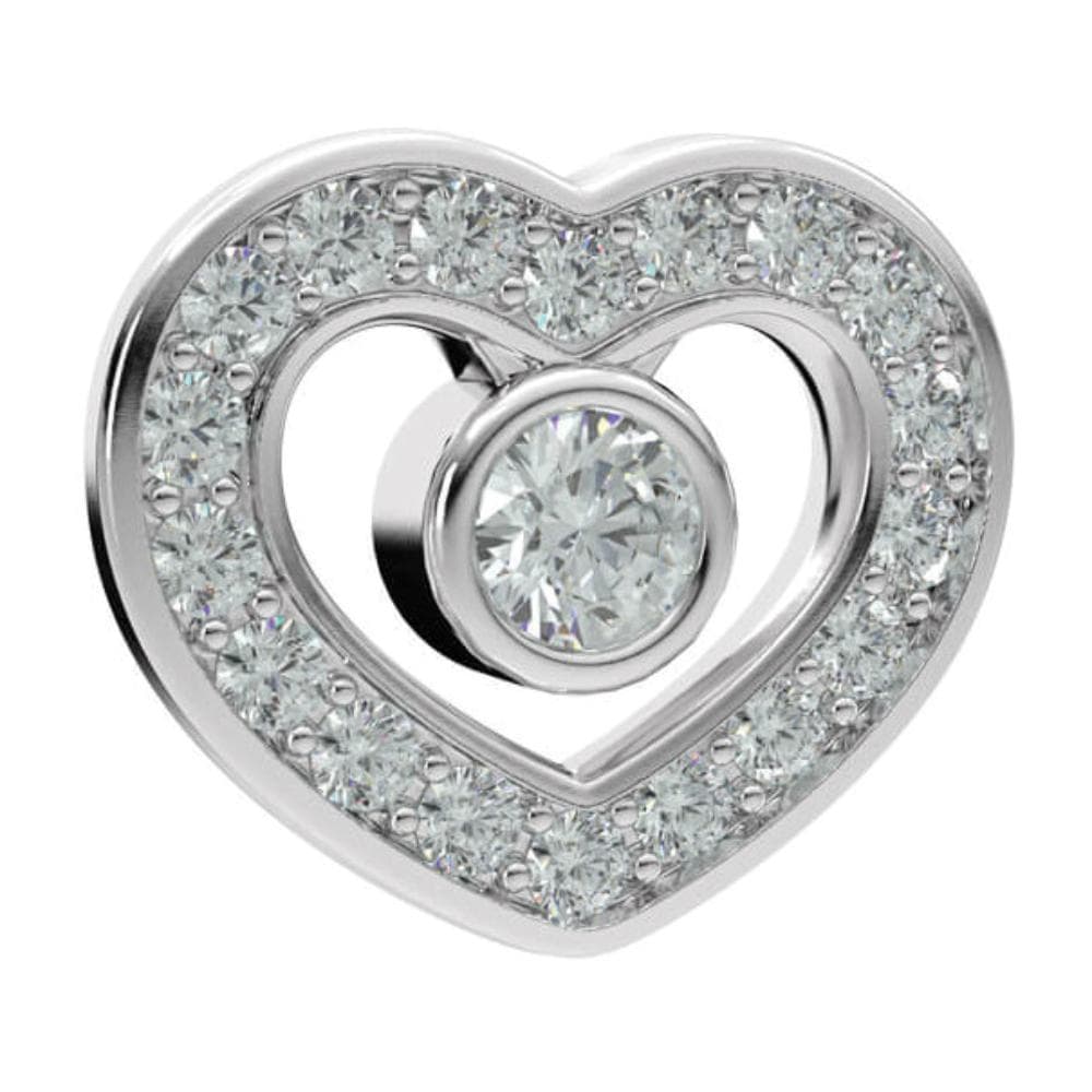 BJT215 ORECCHINI 5TH CUORE STAINLESS STEEL