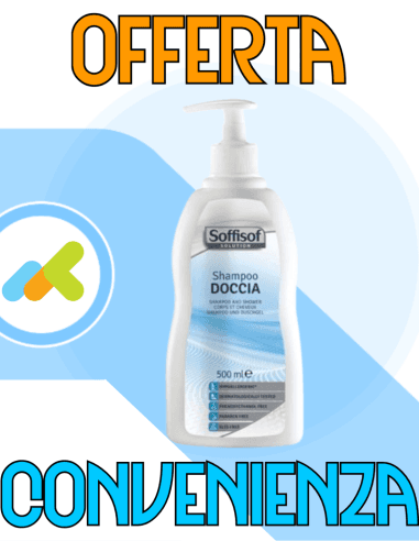 Soffisof Detergente Shampoo Doccia | Detersione Delicata Di Cute E Cuoio Capelluto|500ml