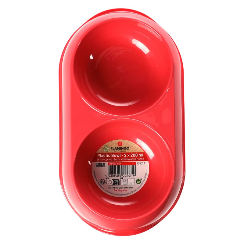 CIOTOLA PER CIBO E ACQUA COMBO MUK ROSSO 2x200 ML