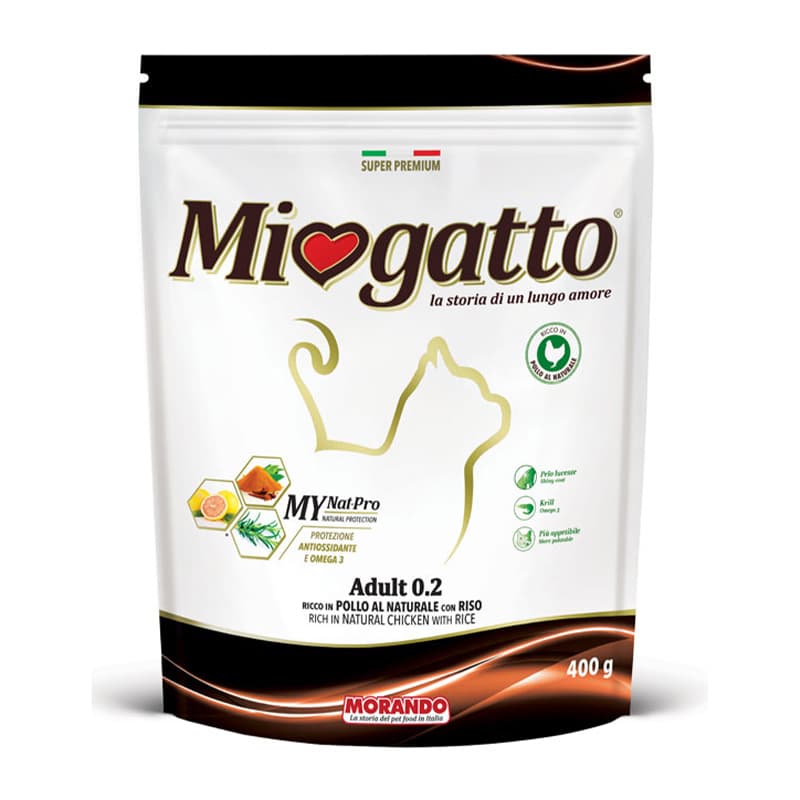 Miogatto Adult 0,2 Pollo/Riso 400 G
