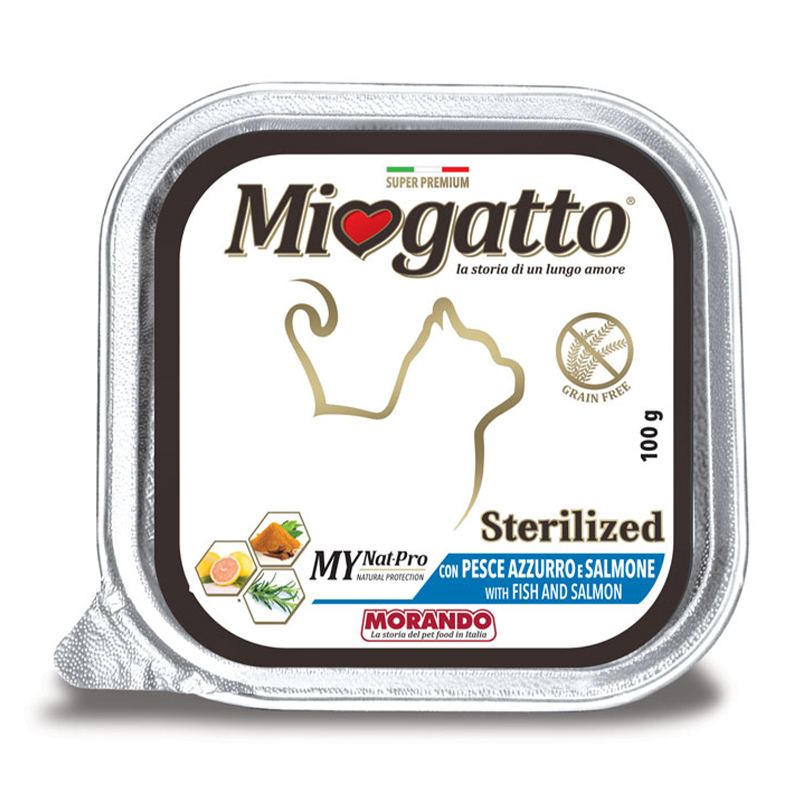 MIOGATTO STERIL P AZZ/SALM 100