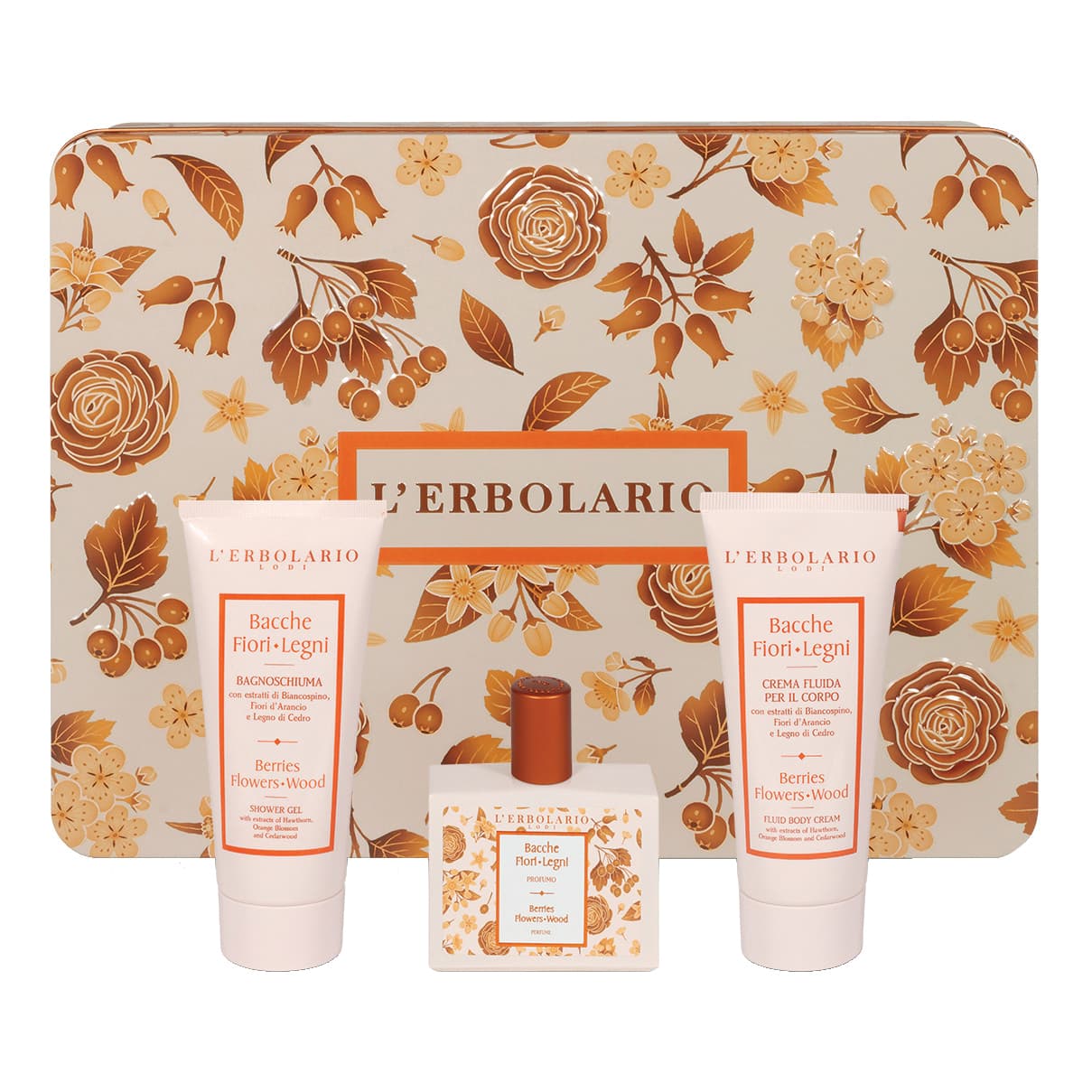 Bacche fiori legni segreti 3 pezzi