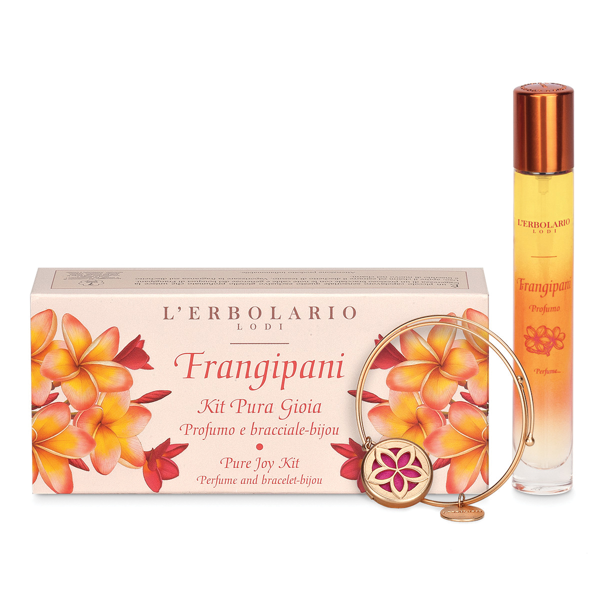 Frangipani kit pura gioia 1 profumo 15 ml + 1 bracciale bijoux edizione limitata