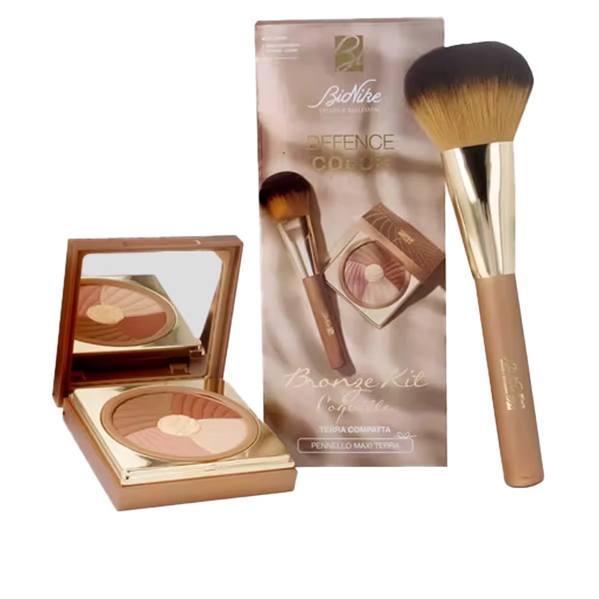 Defence Color Bronze Kit 2025 Terra Compatta 211 Coquille + Pennello Maxi Terra