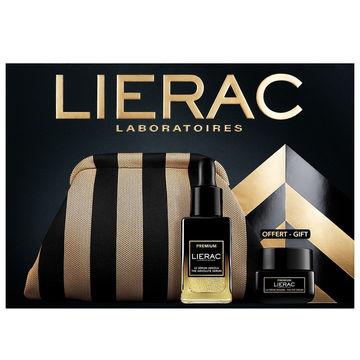 Lierac Cofanetto Premium The Global Anti-Age Con Siero Absolu Premium 30 ml + Crème Regard Premium 20 ml e Pochette in Regalo
